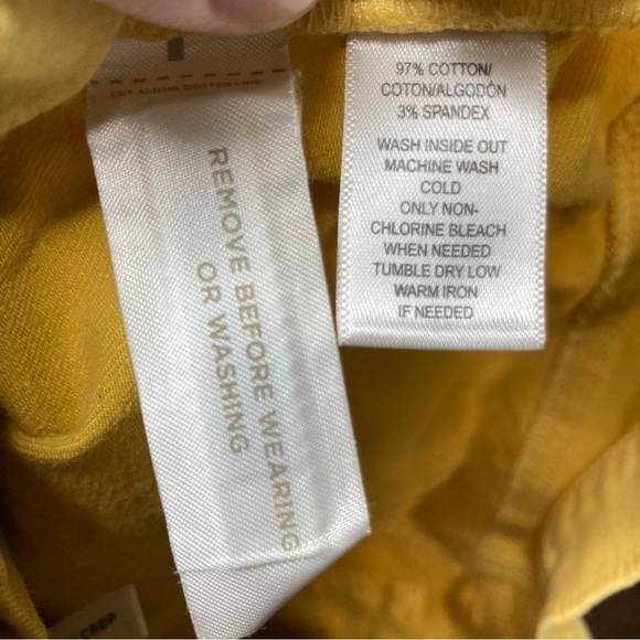 Loft yellow skinny crop jeans raw hem size 28/6 - Picture 6 of 7